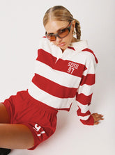 SDSU Rugby Polo Red / White