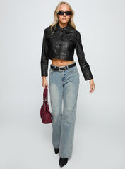 Echo Park High Rise Straight Leg Jeans Vintage Wash