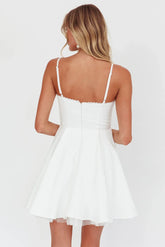 Scully Frill Trim A-Line Mini Dress White