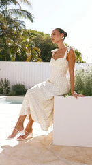 Blakely Midi Dress - Lemon Floral